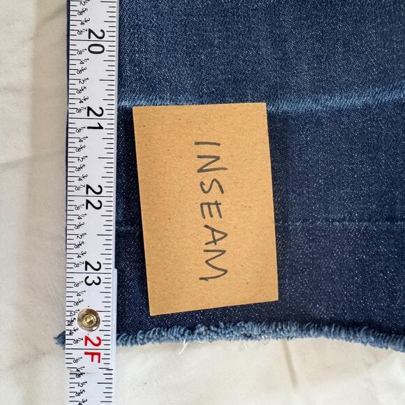 Essentiel Antwerp Cropped Straight Leg Jeans with Ribbon Trim Size 27 Mid-Rise - Picture 9 of 10